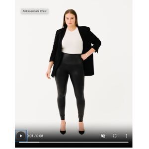 Womens Spanx The Faux Leather Leggings Size XL